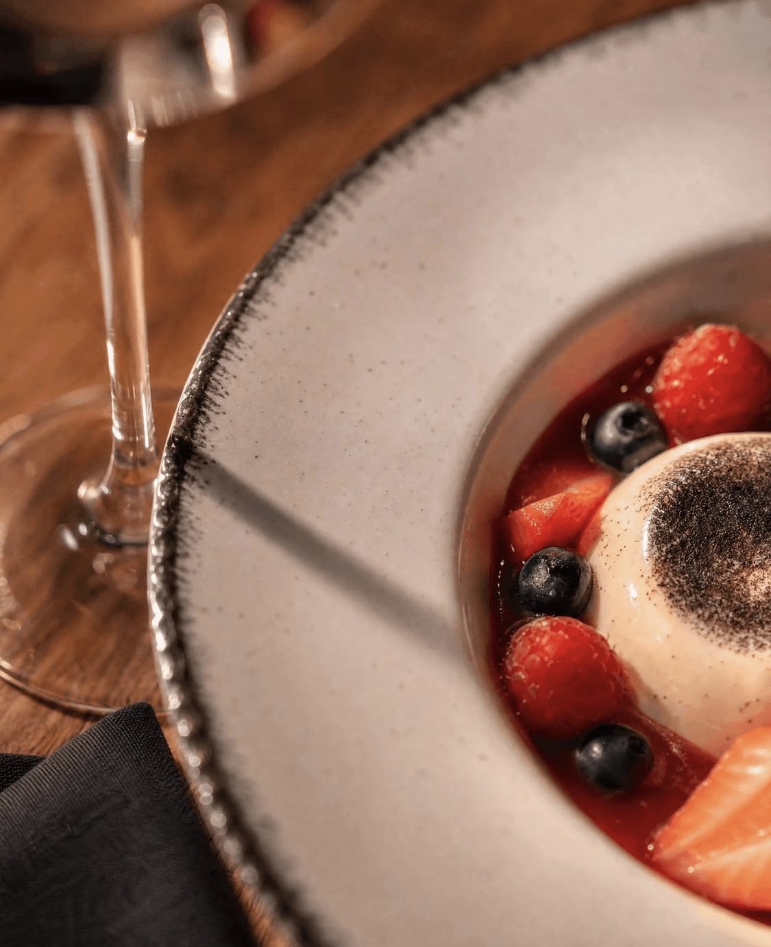 Panna cotta vanille et fruits rouges